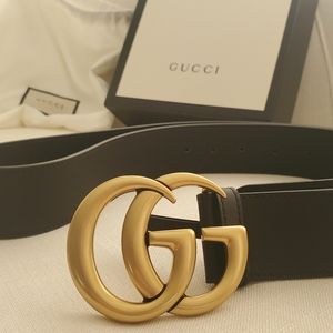 Leather Gucci belt